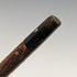 1922 British antique gentleman's walking stick brown stem sterling silver embossed decoration curved handle 90cm